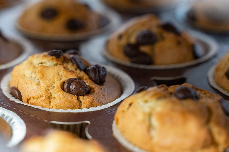 Muffin banana e cioccolato