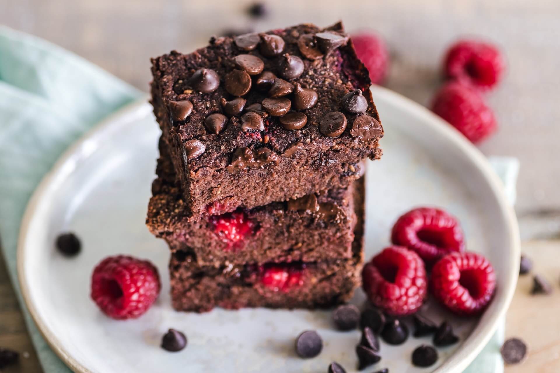 Brownies cioccolato e lamponi